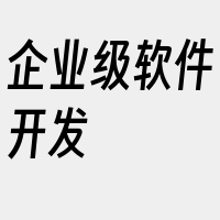 企业级软件开发
