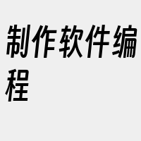 制作软件编程