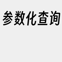 参数化查询