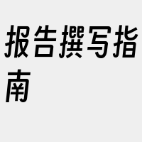 报告撰写指南