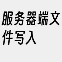 服务器端文件写入