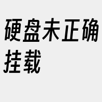 硬盘未正确挂载