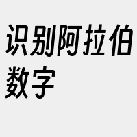 识别阿拉伯数字
