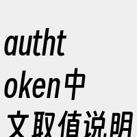 authtoken中文取值说明