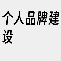 个人品牌建设