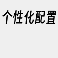 个性化配置