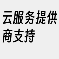 云服务提供商支持