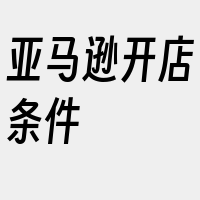亚马逊开店条件