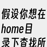 假设你想在home目录下查找所有属于用户
