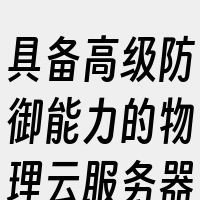 具备高级防御能力的物理云服务器。这种服务