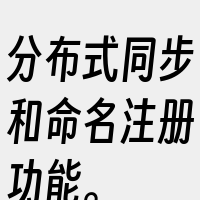 分布式同步和命名注册功能。