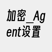 加密_Agent设置