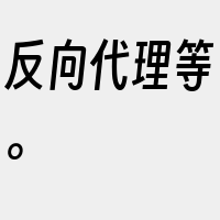 反向代理等。