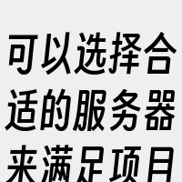 可以选择合适的服务器来满足项目的要求。