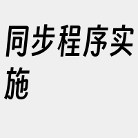 同步程序实施