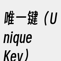 唯一键（UniqueKey）