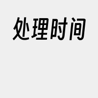 处理时间