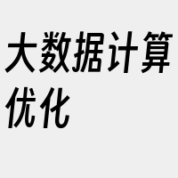 大数据计算优化