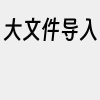 大文件导入