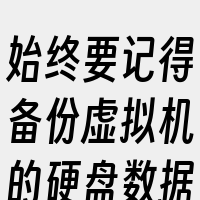 始终要记得备份虚拟机的硬盘数据。然后