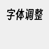 字体调整