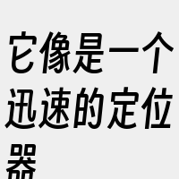 它像是一个迅速的定位器
