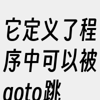 它定义了程序中可以被goto跳转到的位置