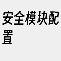 安全模块配置