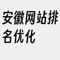 安徽网站排名优化