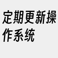 定期更新操作系统