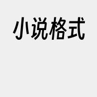 小说格式