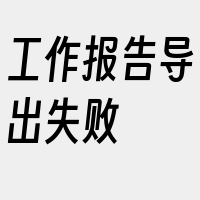 工作报告导出失败