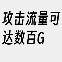 攻击流量可达数百G