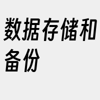 数据存储和备份