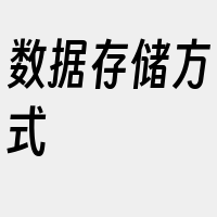 数据存储方式