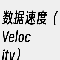 数据速度（Velocity）