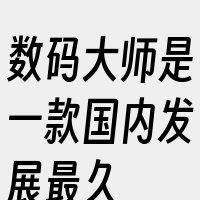数码大师是一款国内发展最久