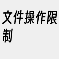 文件操作限制
