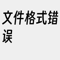 文件格式错误