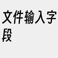 文件输入字段