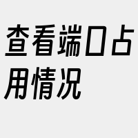 查看端口占用情况