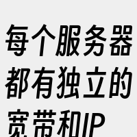 每个服务器都有独立的宽带和IP