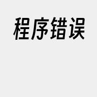 程序错误