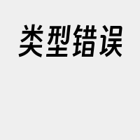 类型错误