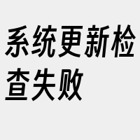 系统更新检查失败