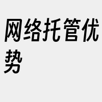 网络托管优势