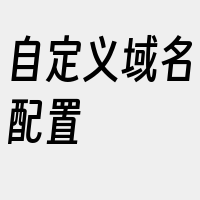 自定义域名配置