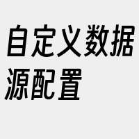 自定义数据源配置