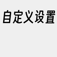 自定义设置