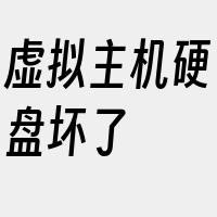 虚拟主机硬盘坏了